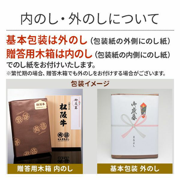 松阪牛すき焼き(肩・モモ)  700ｇ内のし・外のしについて