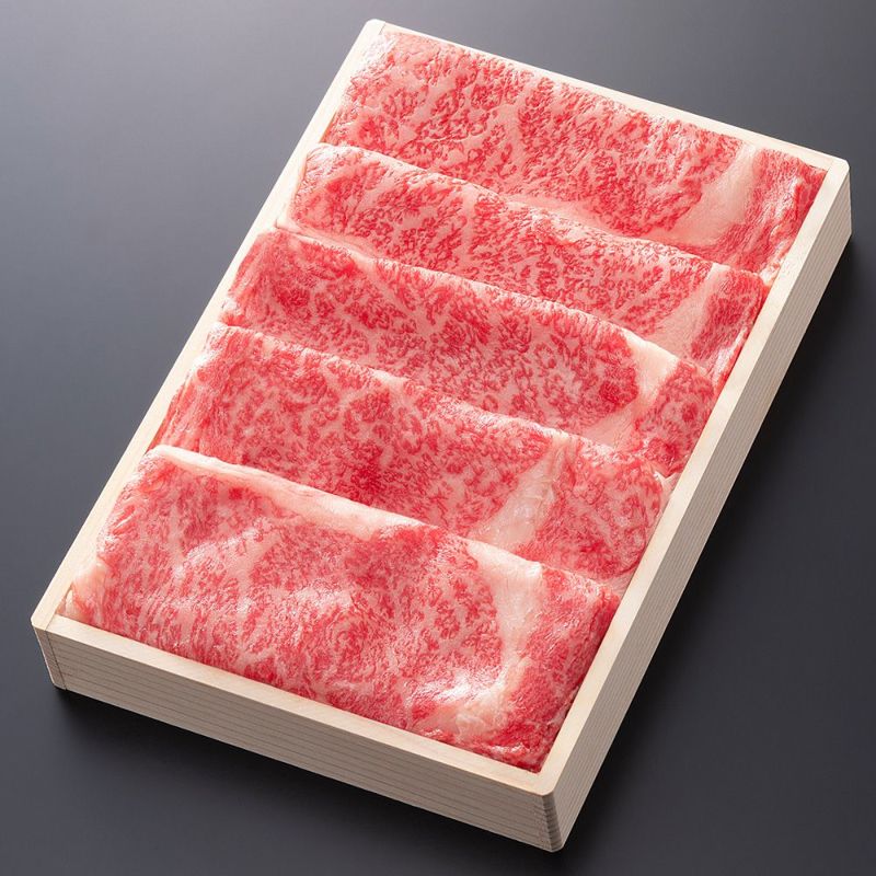 松阪牛すき焼き肉 (ロース)　＠3456　500ｇ　贈答用木箱入りギフト