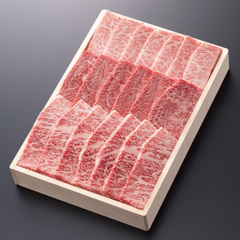 松阪牛焼肉用(肩・モモ・バラ)  1000g 木箱入り