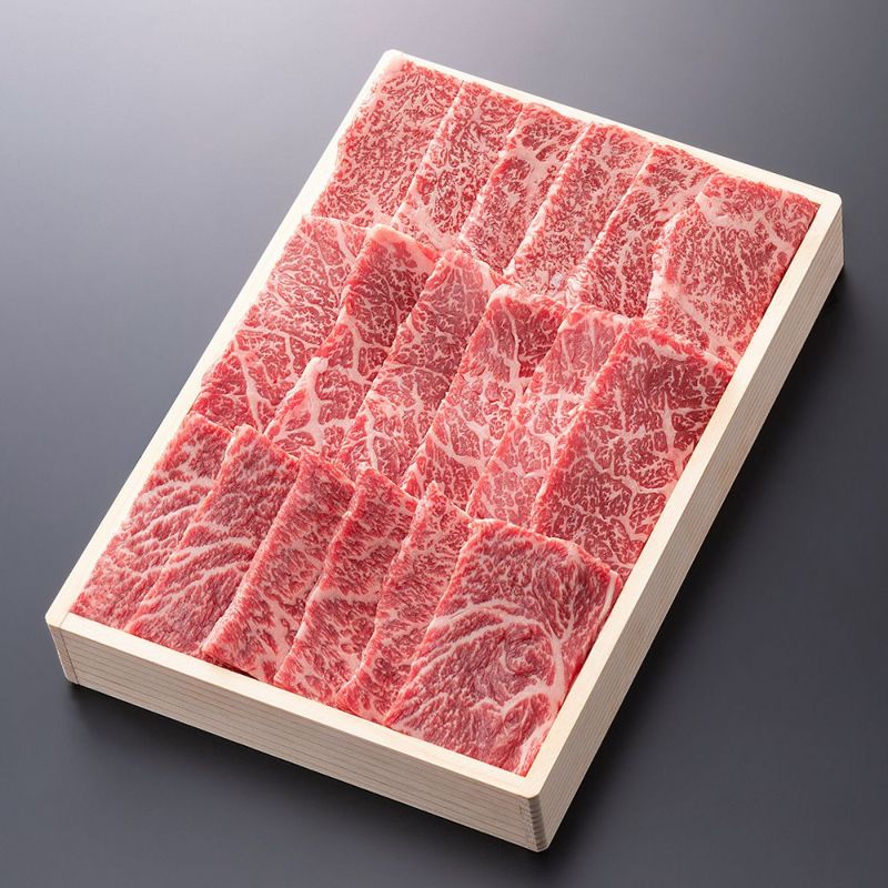 松阪牛焼肉用(肩・モモ・バラ)  400g 木箱入り