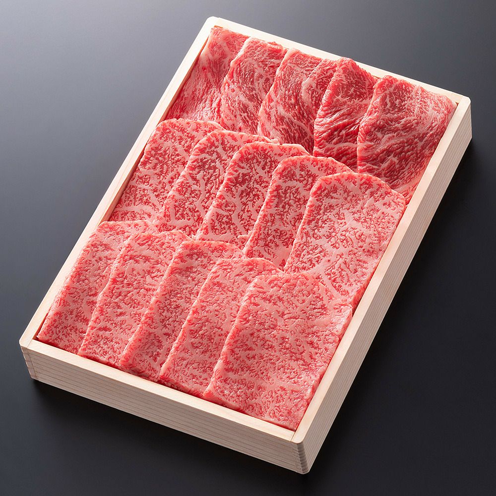 松阪牛焼肉用(肩ロース)  600g 木箱入り